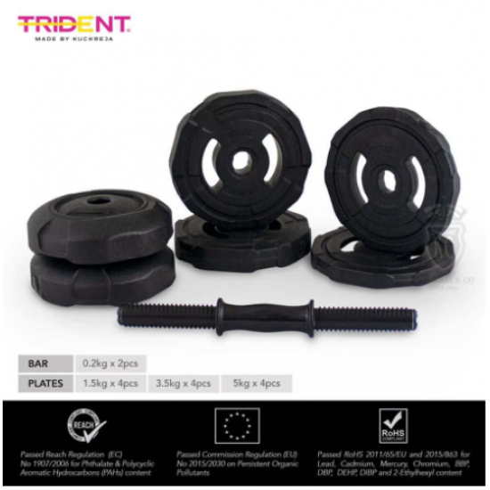 Adjustable Dumbell -Trident Master Premium  – 20kg (Pair) KQ