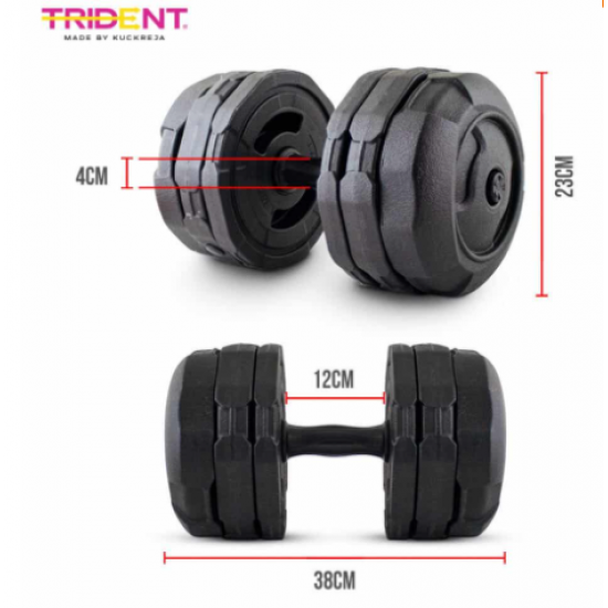 Adjustable Dumbell -Trident Master Premium – 20kg (Pair) KQ Adjustable Dumbell -Trident Master Premium – 20kg (Pair) KQ