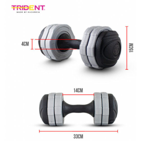Adjustable Dumbbell -Trident Master Premium – 7.5kg (Pair) KQ Adjustable Dumbbell -Trident Master Premium – 7.5kg (Pair) KQ