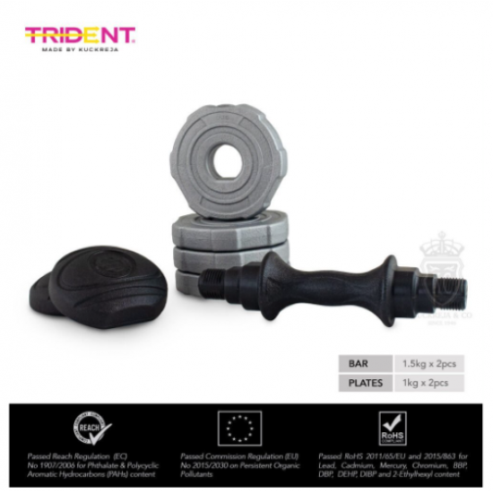 Adjustable Dumbell -Trident Master Premium  – 7.5kg (Pair) KQ