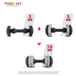 Adjustable Dumbbell -Trident Master Premium  – 7.5kg (Pair) KQ