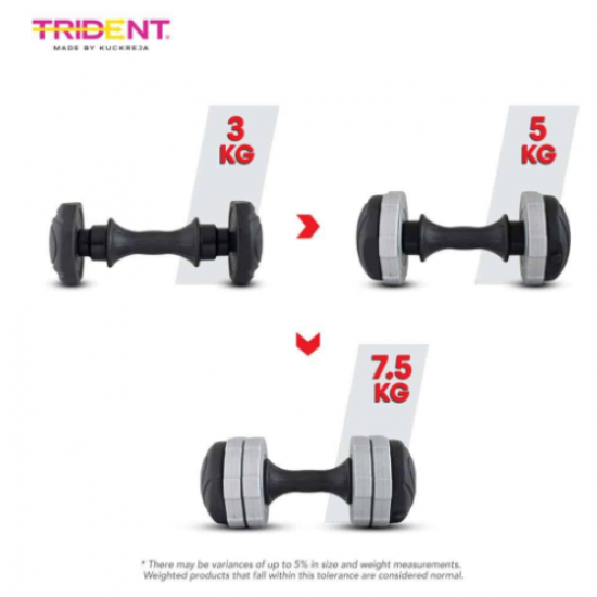 Adjustable Dumbbell -Trident Master Premium – 7.5kg (Pair) KQ Adjustable Dumbbell -Trident Master Premium – 7.5kg (Pair) KQ