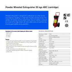 Extinguisher - Drager Marine 14134 Powder Wheeled 25 kgs ABC (cartridge) QS