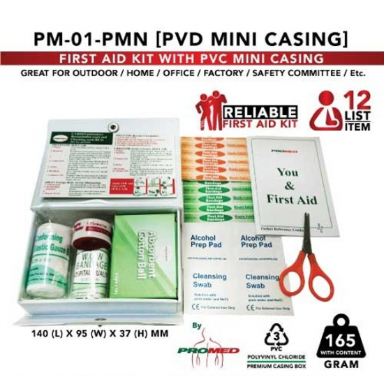 First Aid Kit - PM-01-PMN Mini (PVC Box) FZ First Aid Kit - PM-01-PMN Mini (PVC Box) FZ