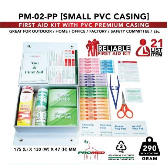 First Aid Kit - PM-02-PP Small (PVC Box) FZ First Aid Kit - PM-02-PP Small (PVC Box) FZ