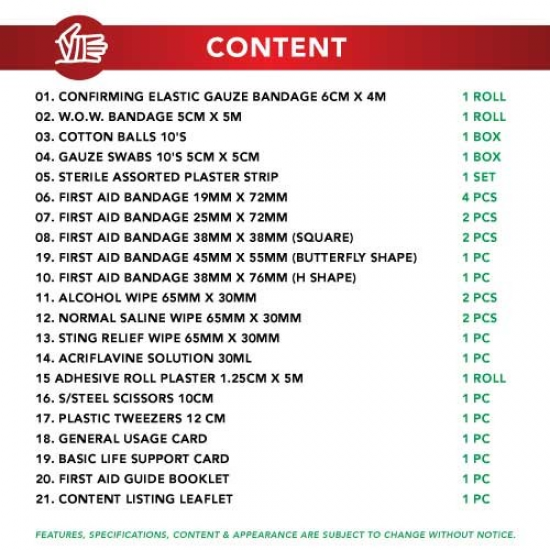 First Aid Kit - PM-02-PP Small (PVC Box) FZ First Aid Kit - PM-02-PP Small (PVC Box) FZ