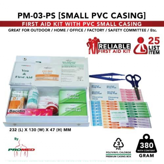 First Aid Kit - PM-03-PS Small (PVC Box) FZ First Aid Kit - PM-03-PS Small (PVC Box) FZ