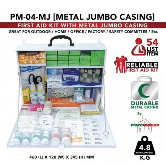 First Aid Kit Set - PM-04-MJ Jumbo (Metal Box) FZ First Aid Kit Set - PM-04-MJ Jumbo (Metal Box) FZ