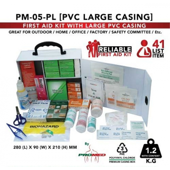 First Aid Kit - PM-05-PL Large (PVC Box) FZ First Aid Kit - PM-05-PL Large (PVC Box) FZ