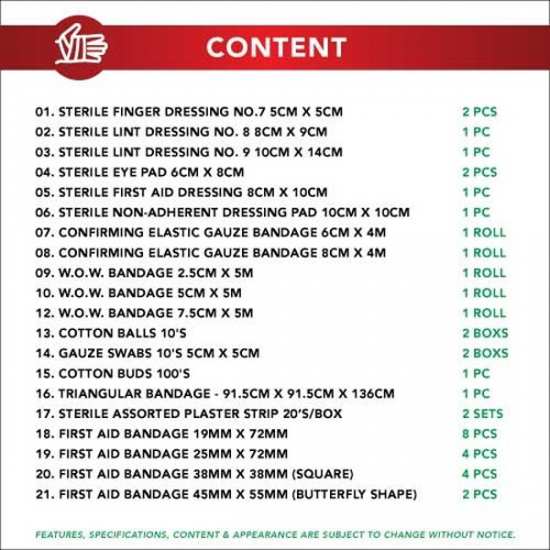 First Aid Kit - PM-05-PL Large (PVC Box) FZ First Aid Kit - PM-05-PL Large (PVC Box) FZ