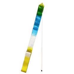 Gymrama Rhythmic Ribbon - Kenko 3 Color 6M (Green/Sky Blue/Yellow) CQ
