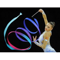 Gymrama Rhythmic Ribbon - Kenko 2 Color (White/Pink) CQ