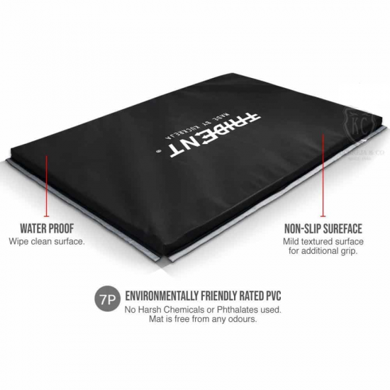 Gym Mat + Velcro - Trident Master Black (180 x 120 x 3/5cm) KQ Gym Mat + Velcro - Trident Master Black (180 x 120 x 3/5cm) KQ