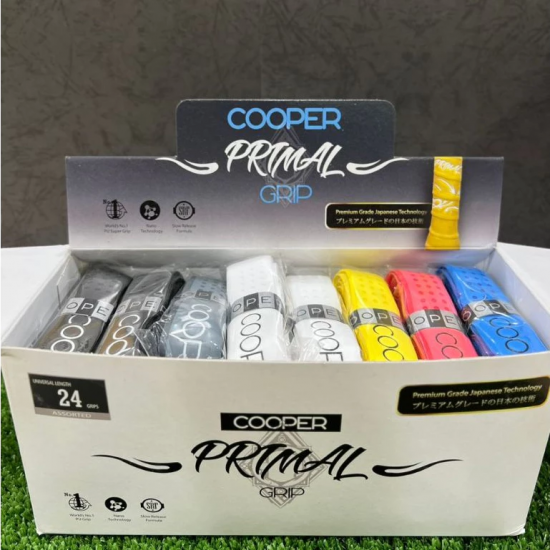 Badminton / Squash / Tennis Racket Grip - Cooper Primal (Box of 24) WQ Badminton / Squash / Tennis Racket Grip - Cooper Primal (Box of 24) WQ