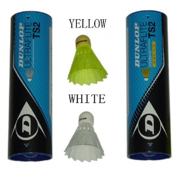 Badminton Shuttlecock Plastic - Dunlop Ultraflite TS2 (6 pcs) WQ 