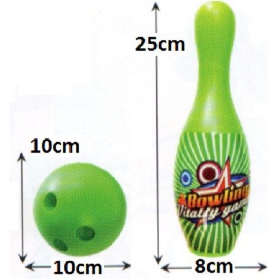 10 Pin Bowling + 2 Ball Set - PJK021 Plastic PZ 10 Pin Bowling + 2 Ball Set - PJK021 Plastic PZ