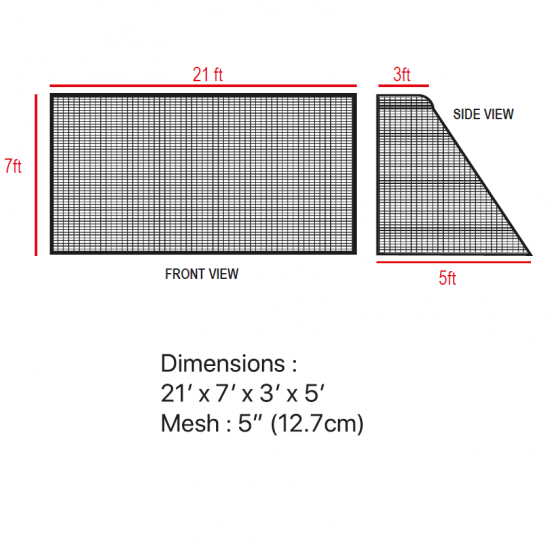 Football Net - GTO GT20/25/30 Junior (21' x 7') CQ Football Net - GTO GT20/25/30 Junior (21' x 7') CQ