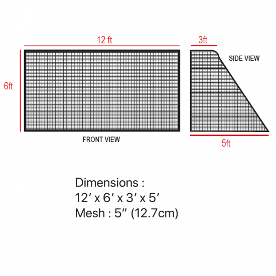 Football Net - GTO GT20/25/30 Extra Junior (12' x 6') CQ Football Net - GTO GT20/25/30 Extra Junior (12' x 6') CQ