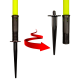 Corner Flag Set - New Top Deluxe Pro (4 units) + Spring + Bag CQ Corner Flag Set - New Top Deluxe Pro (4 units) + Spring + Bag CQ