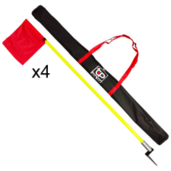 Corner Flag Set - New Top Official (4 units) + Spring + Bag CQ