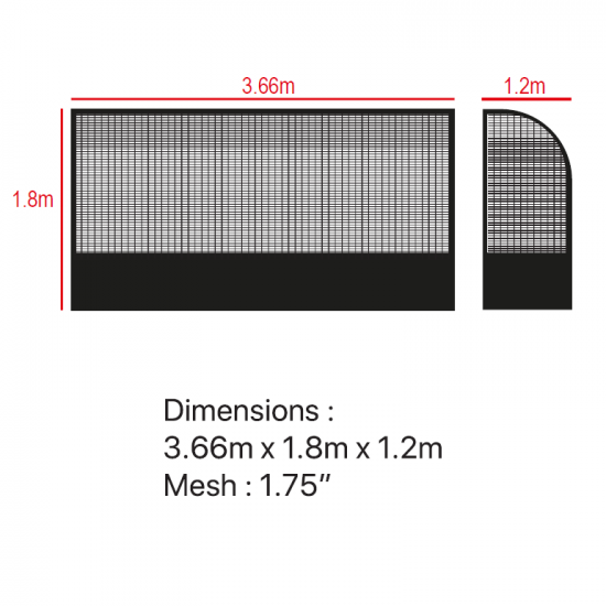 Hockey Net - GTO GT20/25/30 Black CQ Hockey Net - GTO GT20/25/30 Black CQ