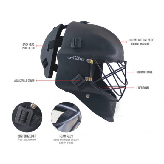 Hockey Goalie Helmet - Gatekeeper Pro Adjustable KQ