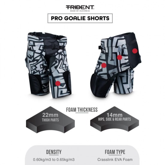 Hockey Goalie Shorts - Trident Gatekeeper Pro (Senior/Junior) KQ Hockey Goalie Shorts - Trident Gatekeeper Pro (Senior/Junior) KQ