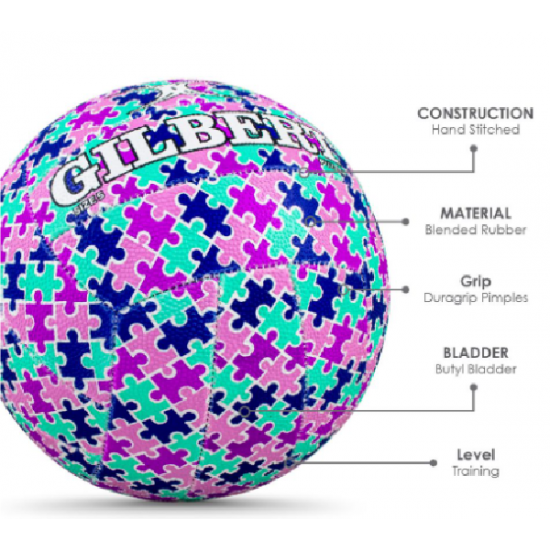 Netball Size 5 – Gilbert Supporter Netball Puzzle KQ Netball Size 5 – Gilbert Supporter Netball Puzzle KQ