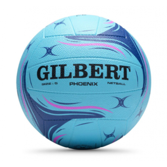 Netball Ball Size  4 - Gilbert Phoenix Match Blue KQ