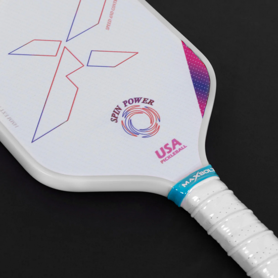 Pickleball Paddle Fiberglass - Maxbolt Spade White (Free 3pcs Ball) PQ Pickleball Paddle Fiberglass - Maxbolt Spade White (Free 3pcs Ball) PQ