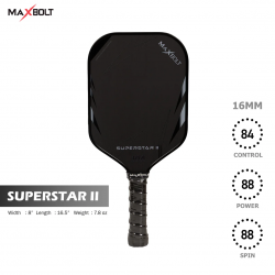 Pickleball Paddle Carbon Fiber - Maxbolt Superstar II (Free 5pcs Ball) PQ
