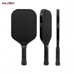 Pickleball Paddle Fiber (USAPA APPROVED) - Maxbolt Tour Black (Free 5pcs Ball) PQ