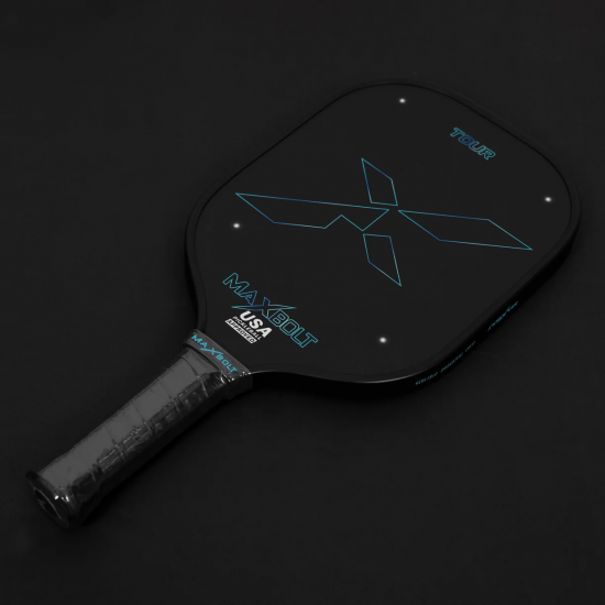 Pickleball Paddle Fiber (USAPA APPROVED) - Maxbolt Tour Black/Blue (Free 5pcs Ball) PQ Pickleball Paddle Fiber (USAPA APPROVED) - Maxbolt Tour Black/Blue (Free 5pcs Ball) PQ