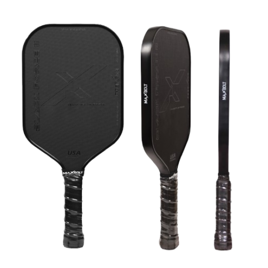 Pickleball Paddle Carbon Fiber - Maxbolt Black Force II (Free 5pcs Ball) PQ Pickleball Paddle Carbon Fiber - Maxbolt Black Force II (Free 5pcs Ball) PQ