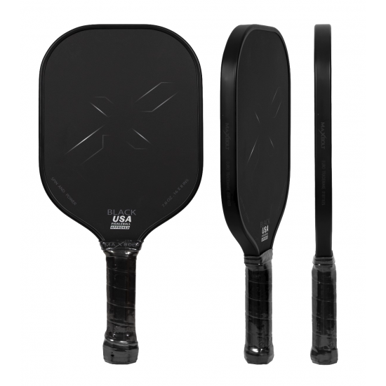 Pickleball Paddle Carbon Fiber (USAPA APPROVED) - Maxbolt Black (Free 5pcs Ball) PQ