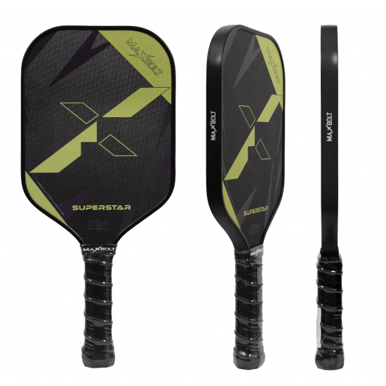 Pickleball Paddle Fiberglass - Maxbolt Superstar (Free 2pcs Ball + Grip + Slim Bag) PQ