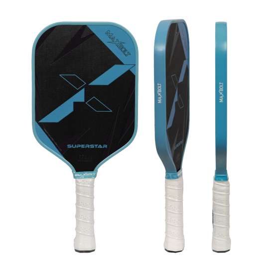 Pickleball Paddle Fiberglass - Maxbolt Superstar (Free 2pcs Ball + Grip + Slim Bag) PQ