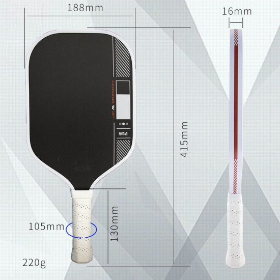 Pickleball Bat Paddle Carbon - JOOLA Perseus Pro (Honeycomb Core) (USAPA Approved)