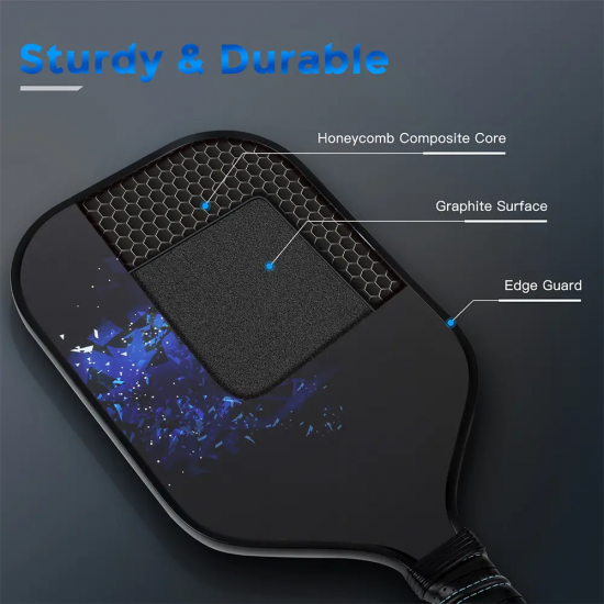 Pickleball Bat Paddle Graphite - Hana S500 (Honeycomb Core) + Zipper Bag (USAPA Approved)