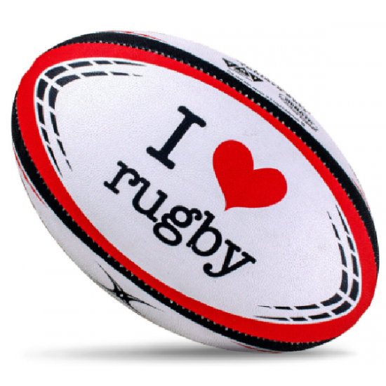 Rugby Ball Size 3/5 - Gilbert GTR4000 I Love KQ Rugby Ball Size 3/5 - Gilbert GTR4000 I Love KQ