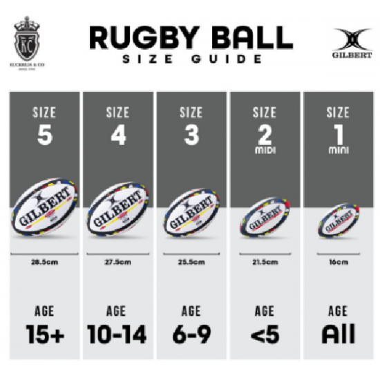 Rugby Ball Size 3 - Gilbert GTR3000 Wau Bulan KQ Rugby Ball Size 3 - Gilbert GTR3000 Wau Bulan KQ