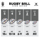 Rugby Ball Size 3 - Gilbert GTR3000 Wau Bulan KQ Rugby Ball Size 3 - Gilbert GTR3000 Wau Bulan KQ