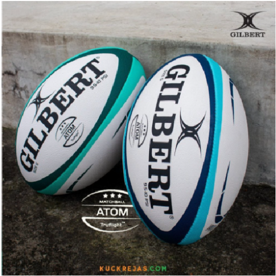 Rugby Ball Size 5 - Gilbert Atom Match Green KQ Rugby Ball Size 5 - Gilbert Atom Match Green KQ