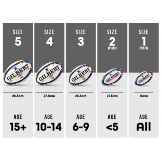 Rugby Ball - Gilbert Zenon Yellow Size (3~5) KQ Rugby Ball - Gilbert Zenon Yellow Size (3~5) KQ