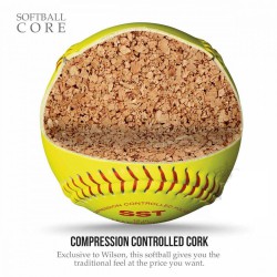 Softball Ball 12" - Wilson A9060 Leather/Cork (ASA Certified) KQ