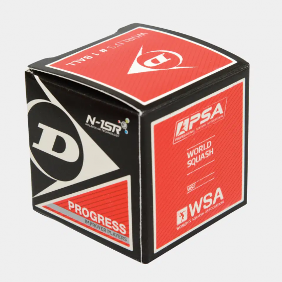 Squash Ball - Dunlop Progress (1 Dot Red) YZ Squash Ball - Dunlop Progress (1 Dot Red) YZ