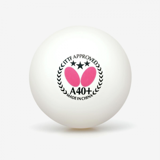 Table Tennis Ball - Butterfly A40+ 3 Star (6 Balls) (ITTF) QE CQ