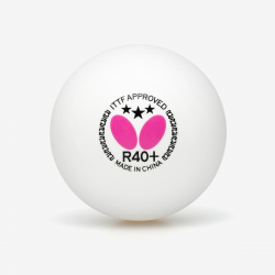 Table Tennis Ball - Butterfly R40+ 3 Star (3 Balls) (ITTF) QE CQ