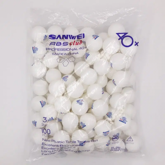 Table Tennis Ball - Sanwei ABS Club Training (100pcs) QE Table Tennis Ball - Sanwei ABS Club Training (100pcs) QE