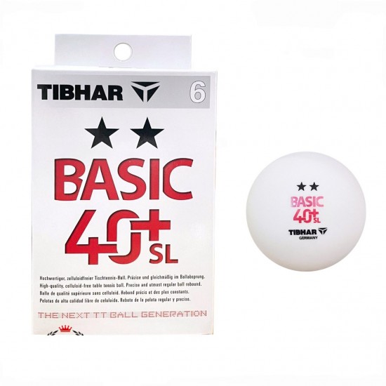 Table Tennis Ball - Tibhar 2 Star Basic (6 Balls) WQ  Table Tennis Ball - Tibhar 2 Star Basic (6 Balls) WQ